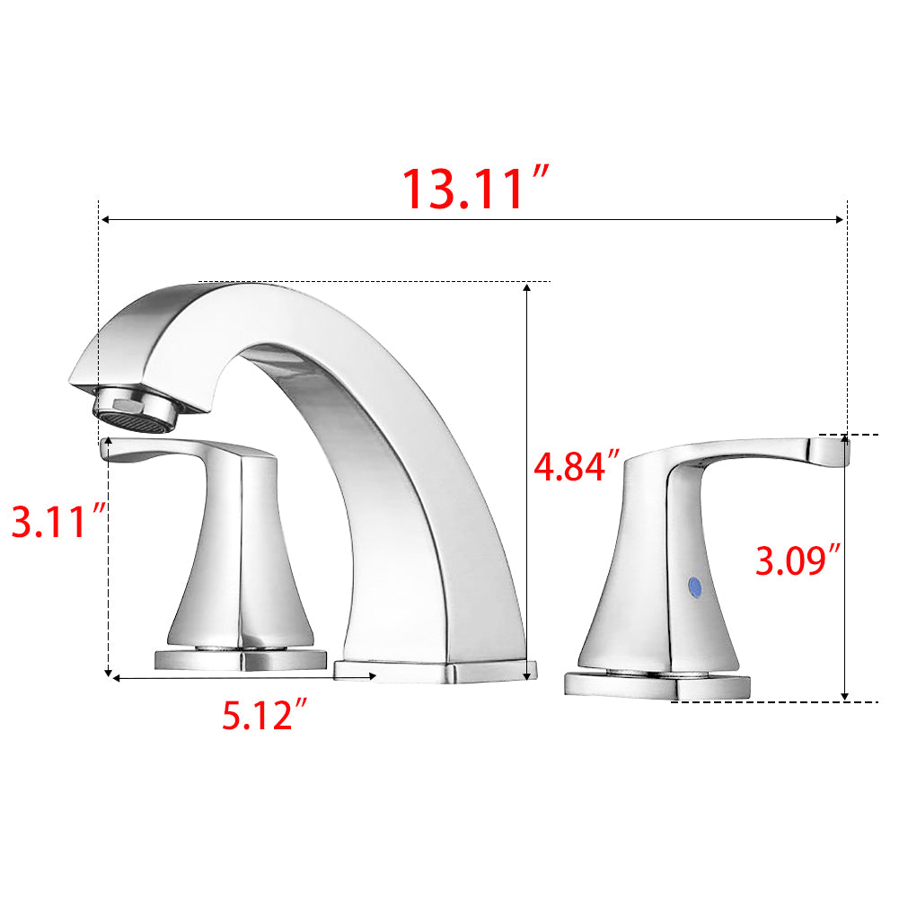 Elegant Brushed Nickel Bathroom Faucet Set with Dual Handles and Pop Up Drain