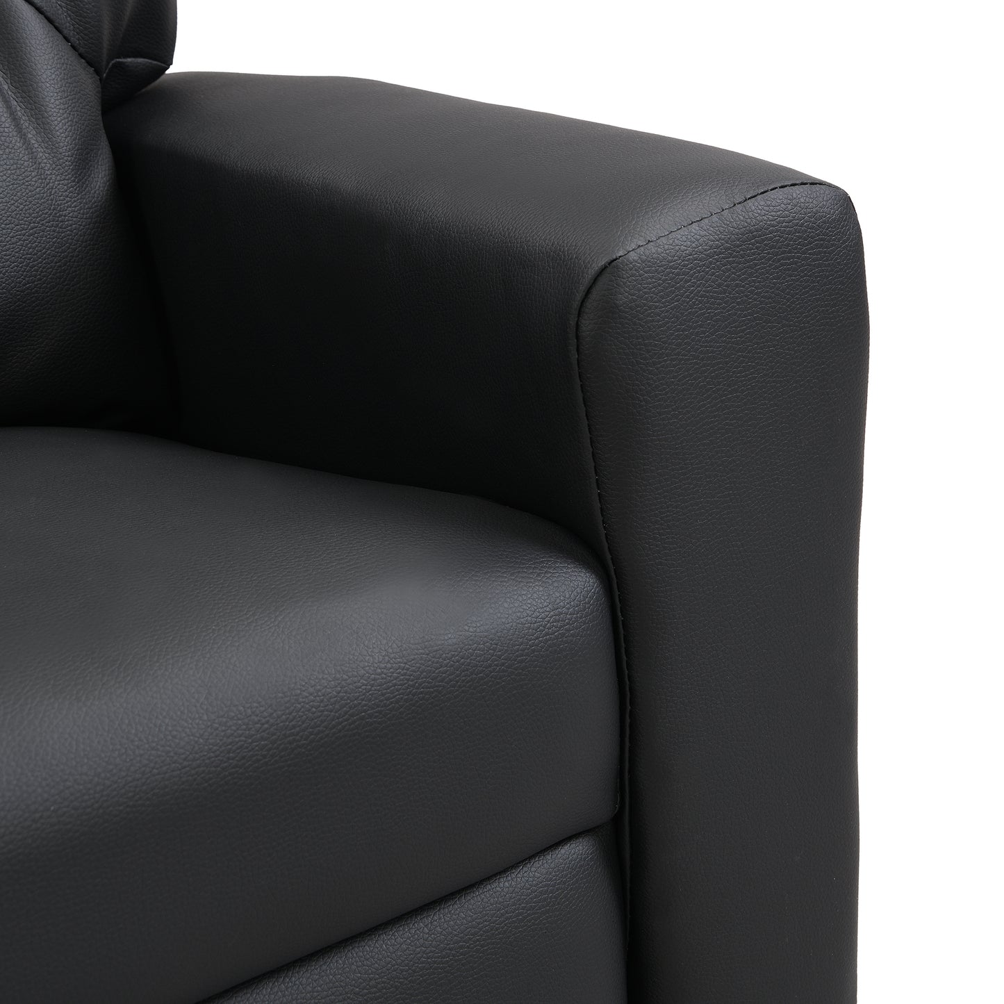 Sally Deluxe Kid Recliner - Black PVC Kids Chair