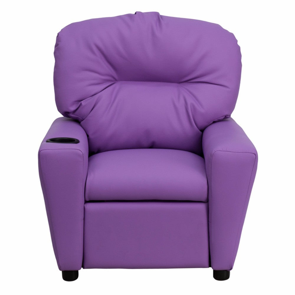 Lavender Kids Recliner with Cup Holder