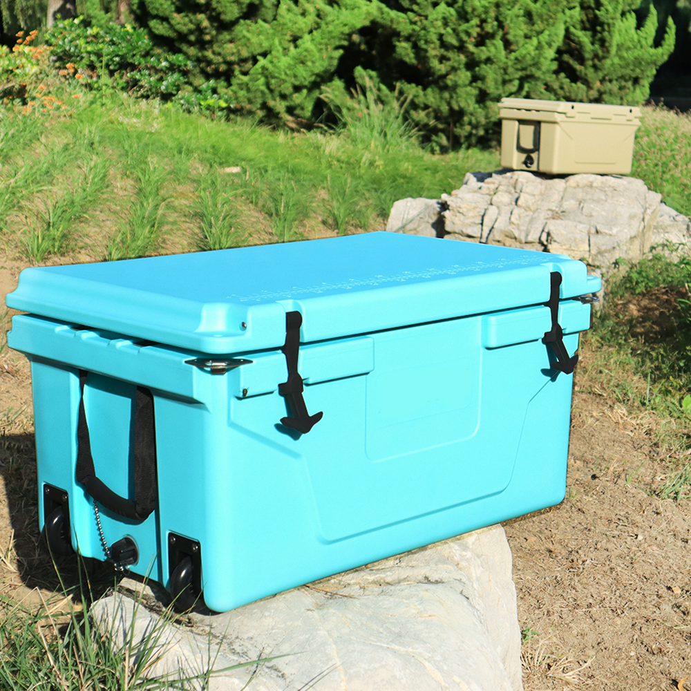 Best-Selling 65QT Blue Outdoor Cooler with Fish Ice Chest Box