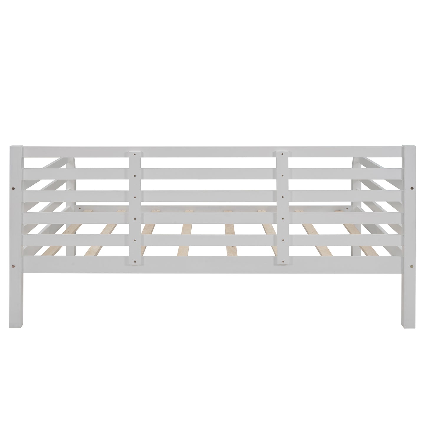 Wooden Full Size Daybed with Clean Lines, White