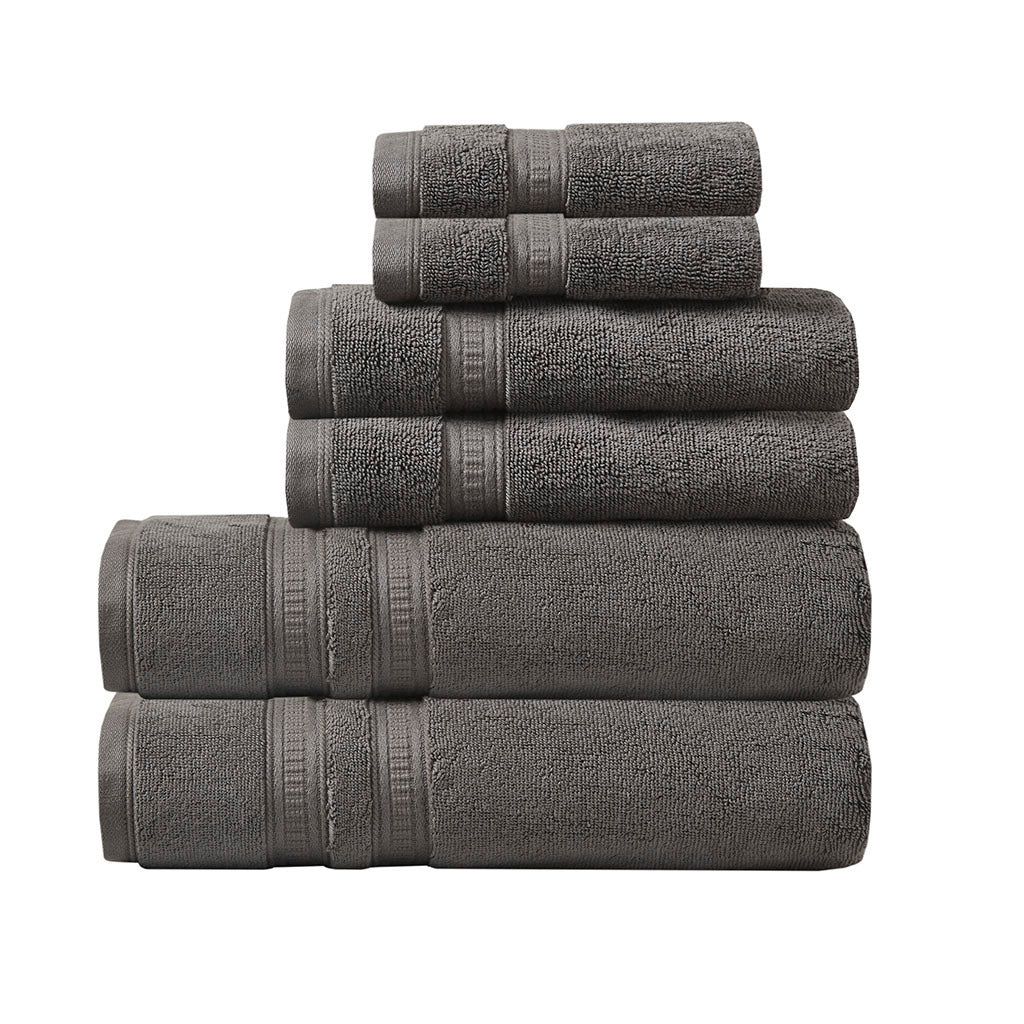 Ultimate Comfort Beautyrest Plume 6-Piece Cotton Towel Set with Antimicrobial Protection