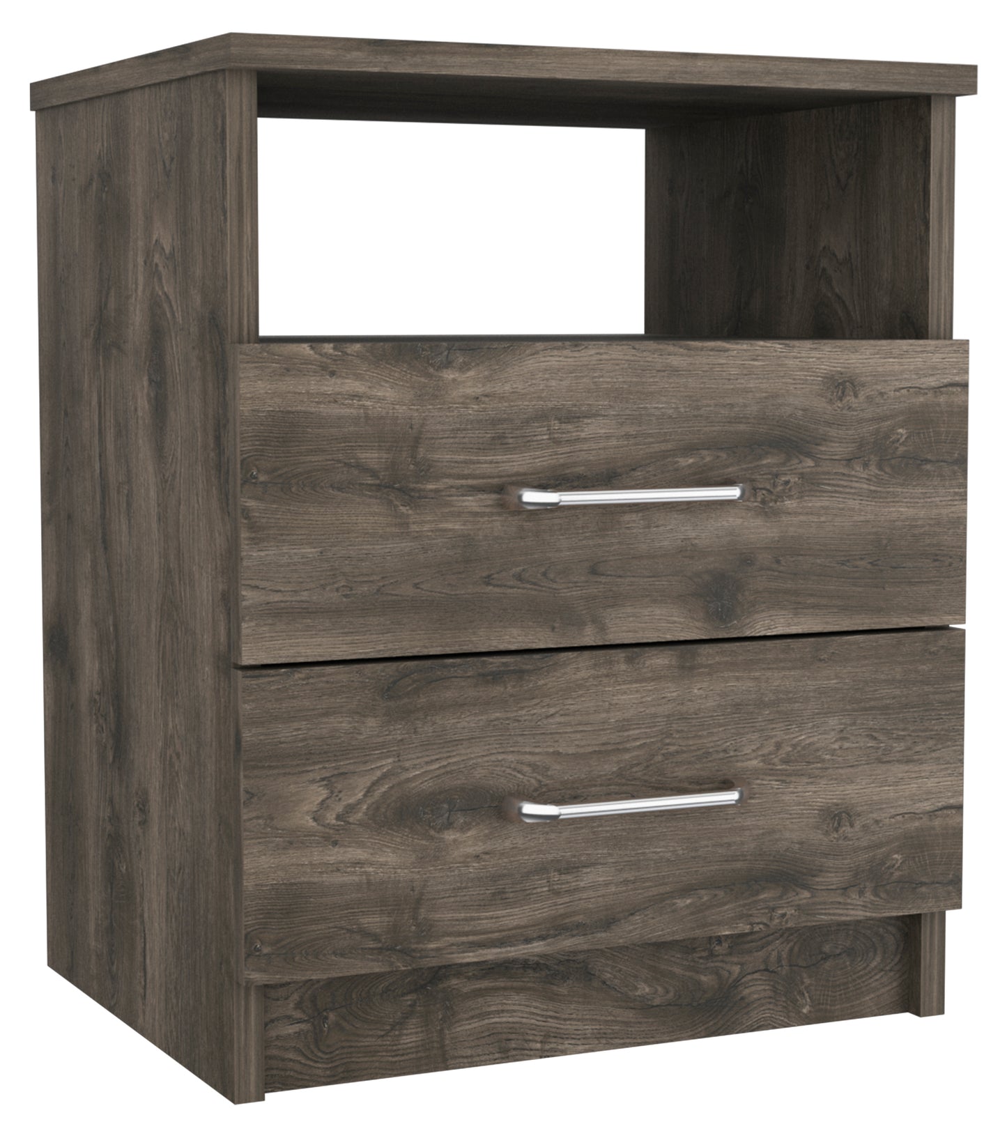 Brookeline 2-Drawer 1-Shelf Rectangle Nightstand Dark Brown