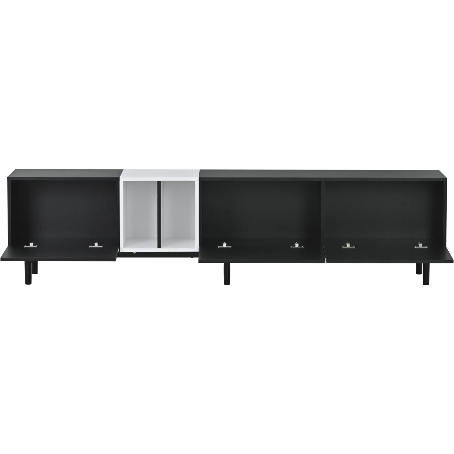 Contemporary TV Stand with 3 Doors for 80'' TV, Media Console Table, Entertainment Center with Spacious Storage Cabinet for Living Room, Bedroom