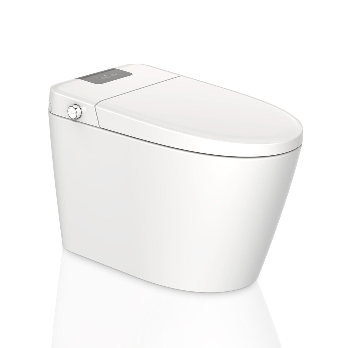 Smart Toilet U-Shaped LED Light Automatic Flush with Remote Control/Foot Sensor/Night Light T162A