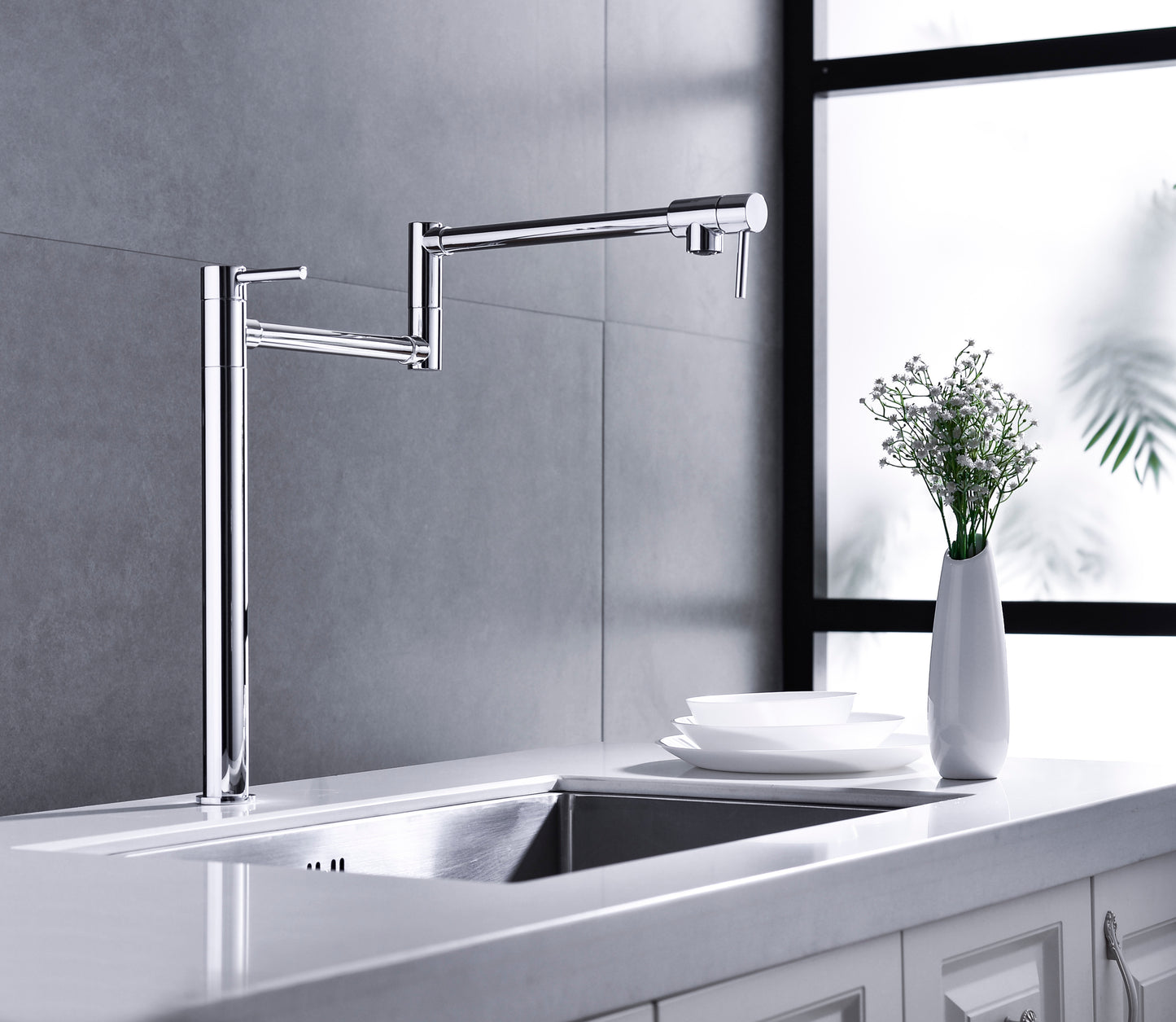 Pot Filler Faucet with Extension Shank