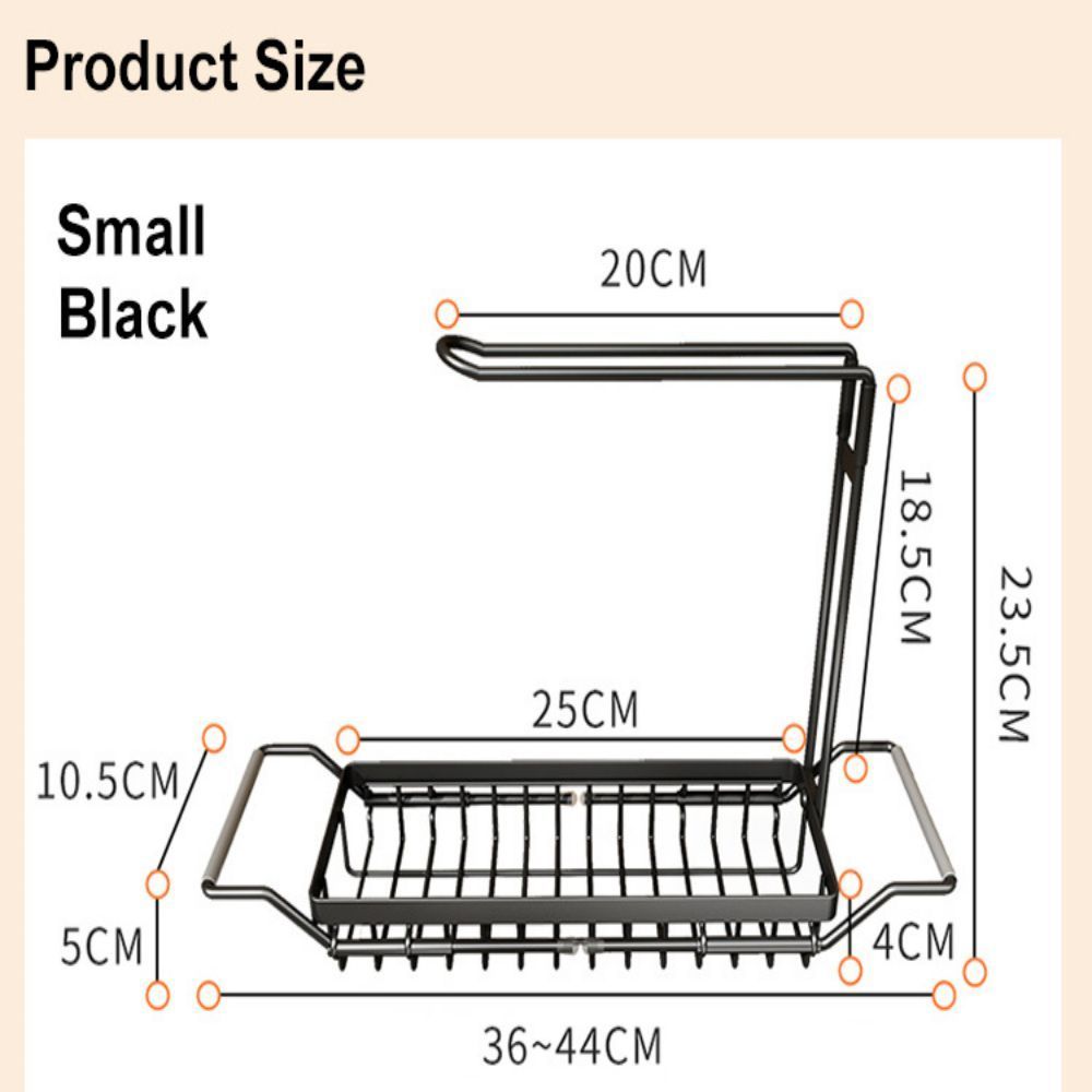 Stainless Steel Sink Rack with Spacious Sponge Box