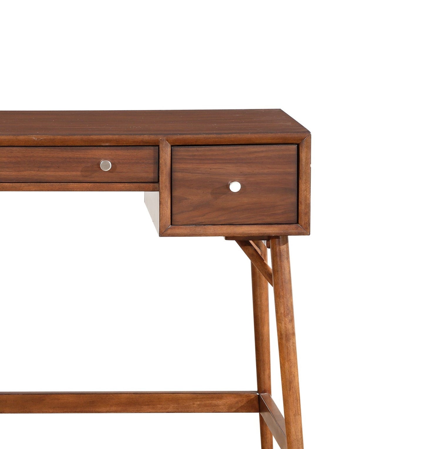 Elegant Walnut Veneer Writing Desk with Counter Height Design