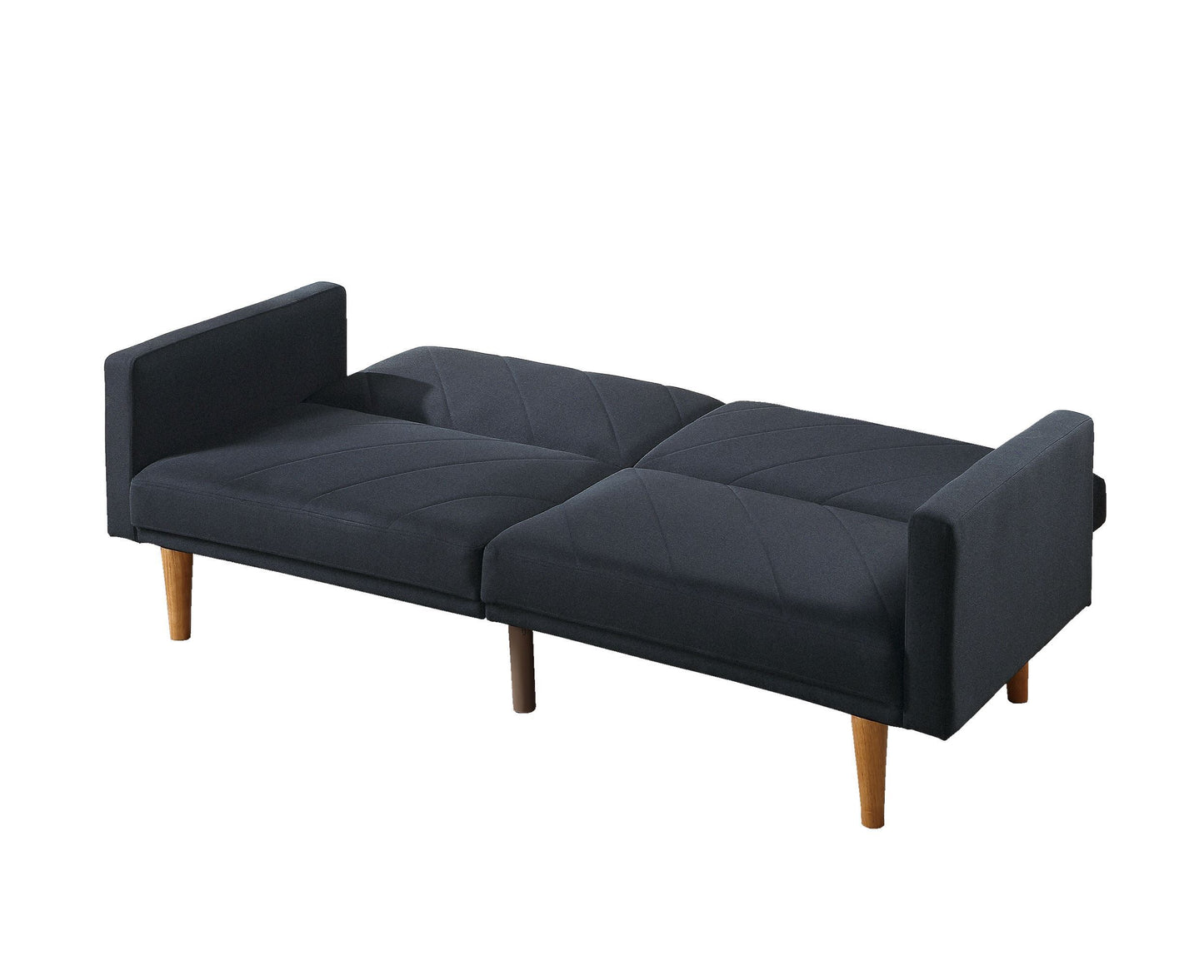 ADJUSTABLE SOFA in Black Faux Leather