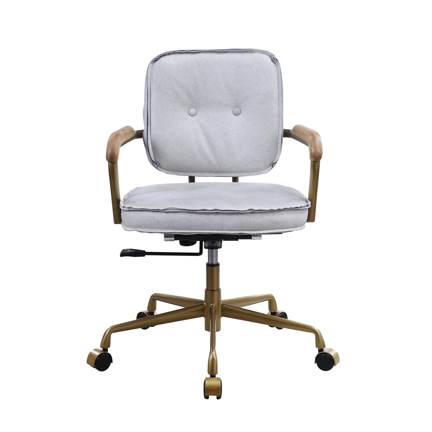 Siecross Office Chair in Vintage White Top Grain Leather 93172