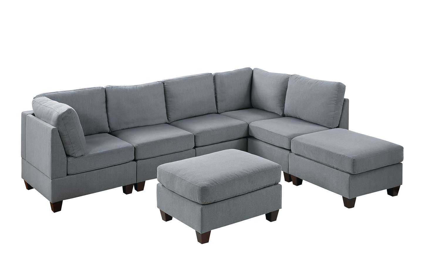 Versatile 7-Piece Modular Set in Elegant Gray