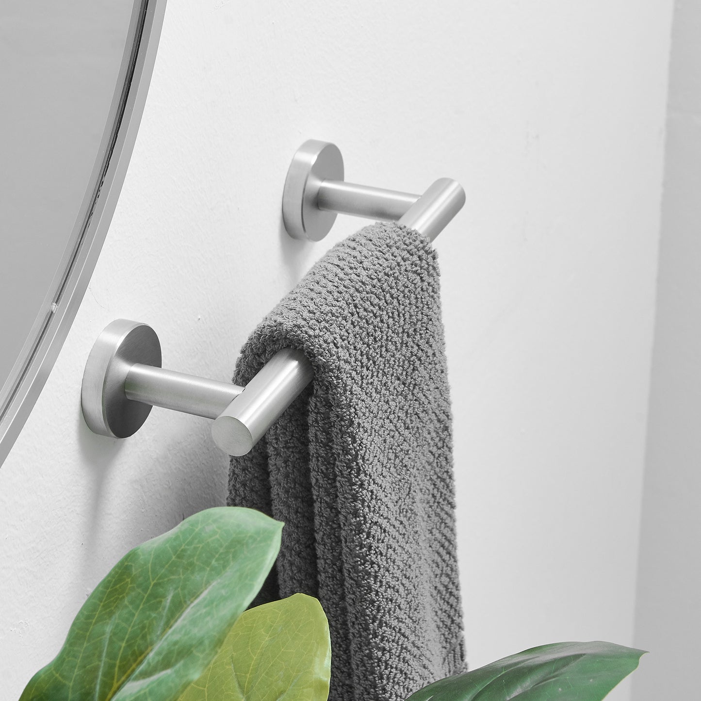 Elevate Your Bathroom with a Brushed Nickel Wall Mount Towel Bar and Toilet Paper Holder