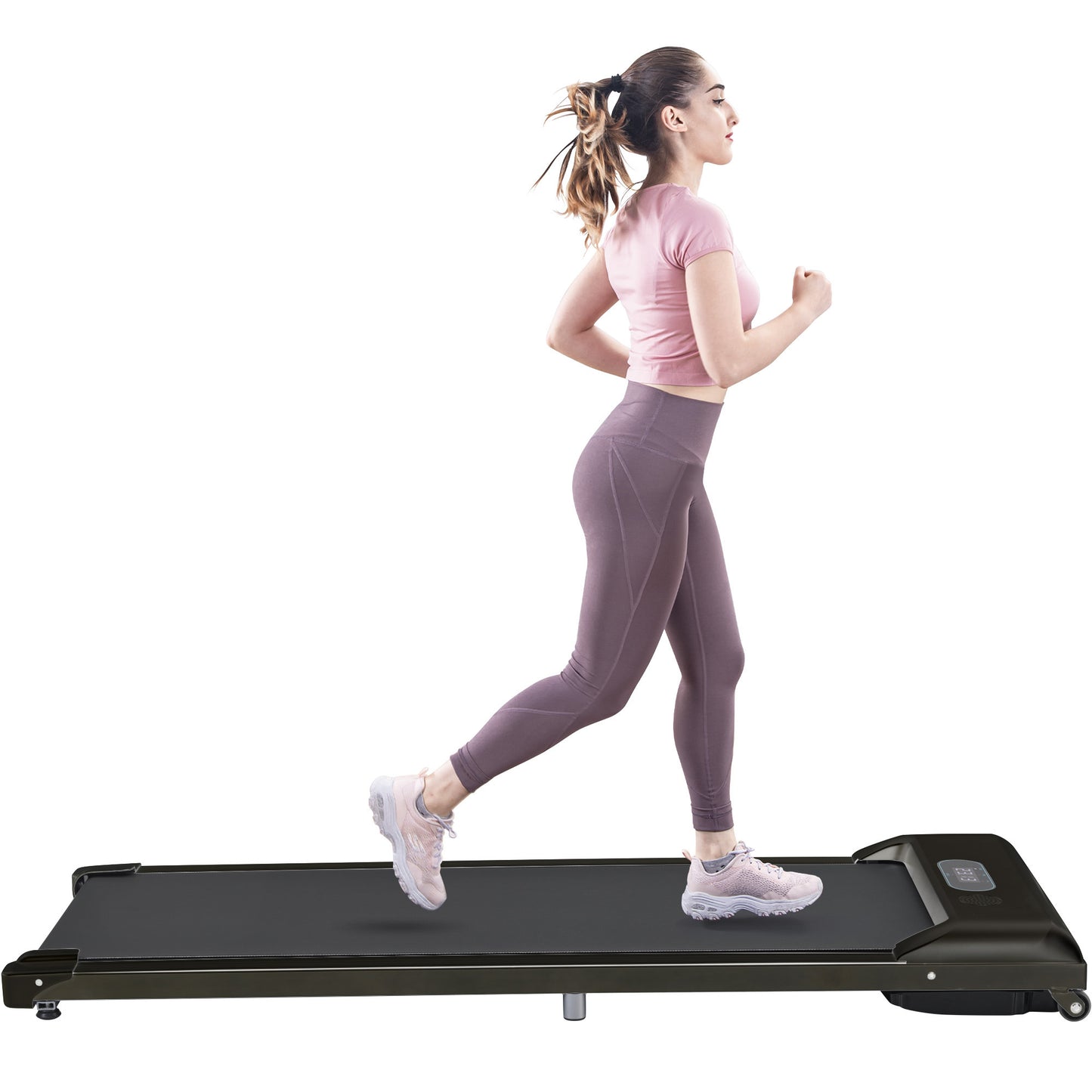 2 in 1 Under Desk Electric Treadmill 2.5HP, with Bluetooth APP and speaker, Remote Control, Display, Walking Jogging Running Machine Fitness Equipment for Home Gym Office