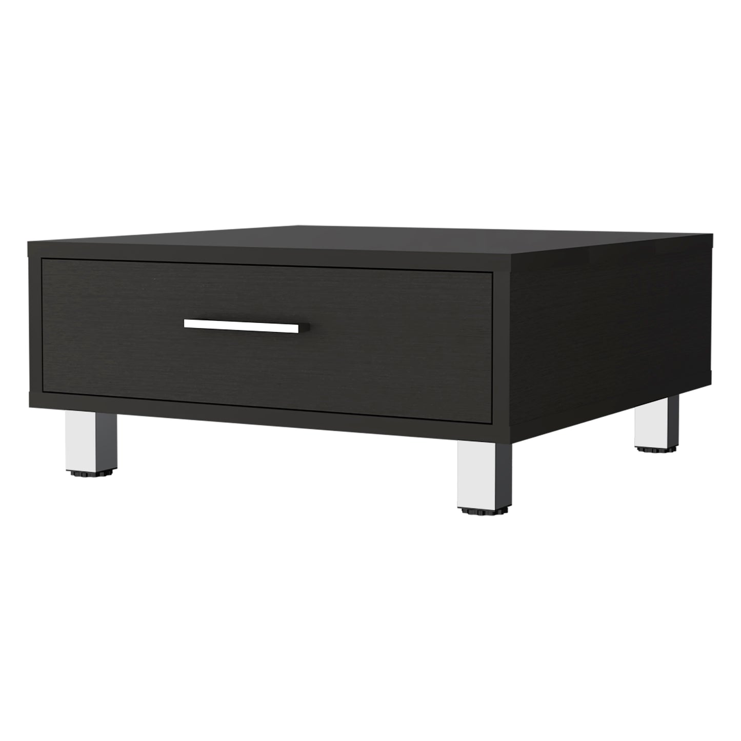 Elegant Black Wengue Coffee Table with Drawer