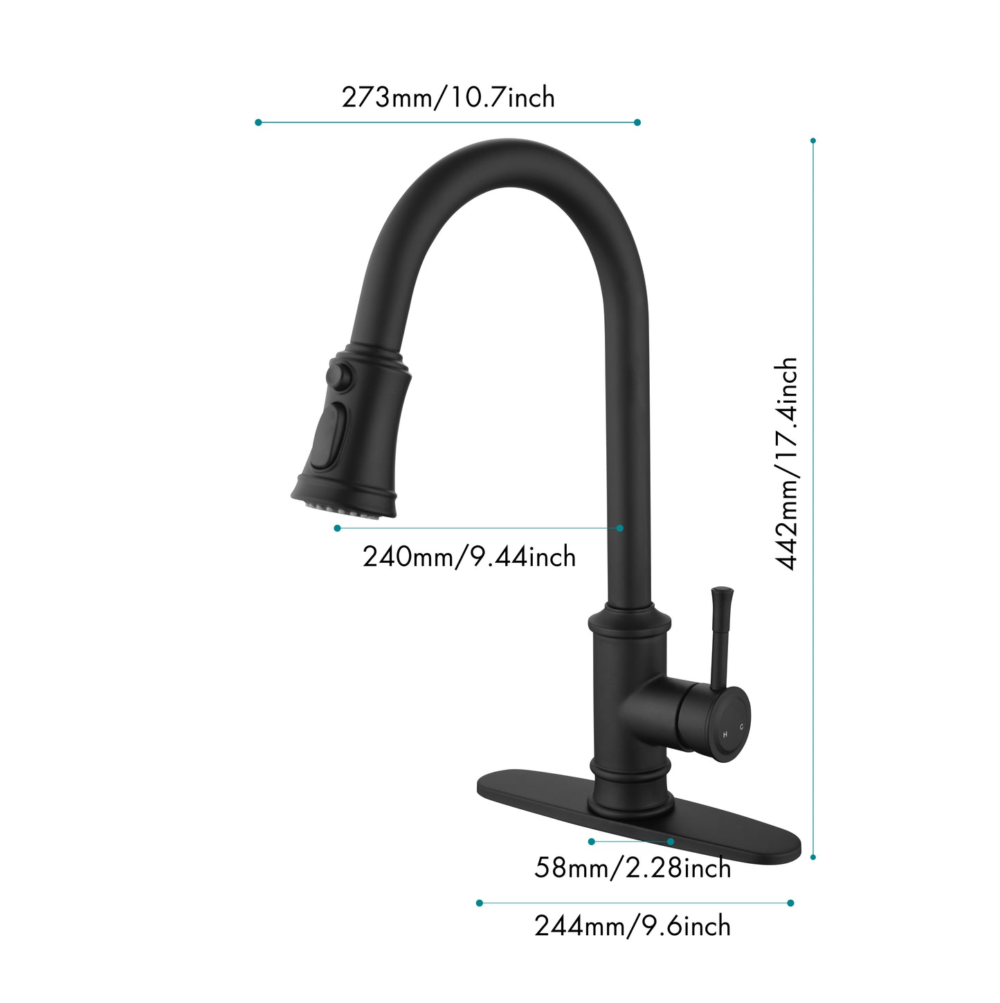 Kitchen Faucet with Pull Out Spraye