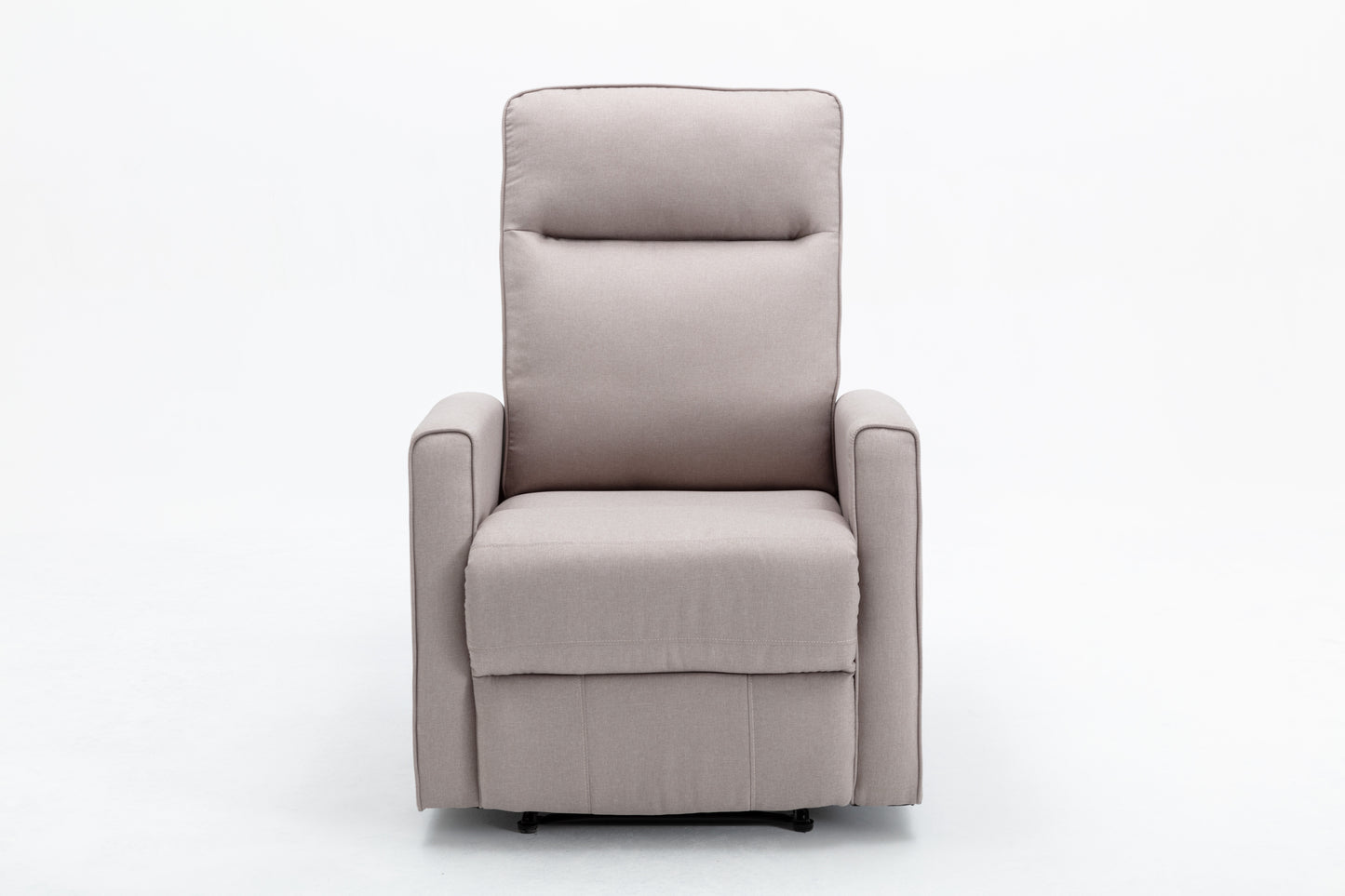 Cream Fabric Single Chair Manual Recliner for Living Room & Bedroom