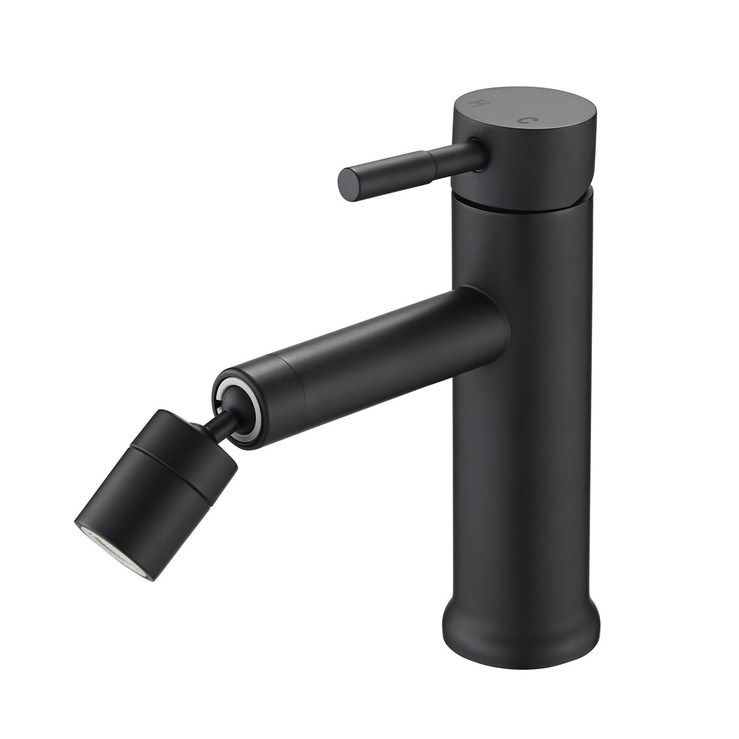 Modern Matte Black Bathroom Faucet with 360° Rotating Aerator for Enhanced Sink Functionality