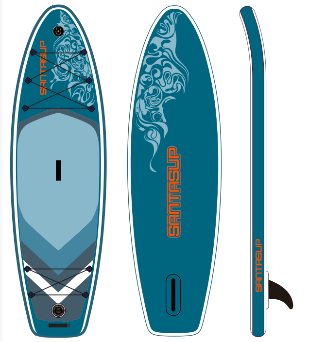 Inflatable Stand Up Paddle Board 9.9'x33"x5" With Premium SUP Accessories & Backpack, Wide Stance, Bottom Fin for Paddling, Paddle, Leash, Surf Control, Non-Slip Deck for Youth & Adult