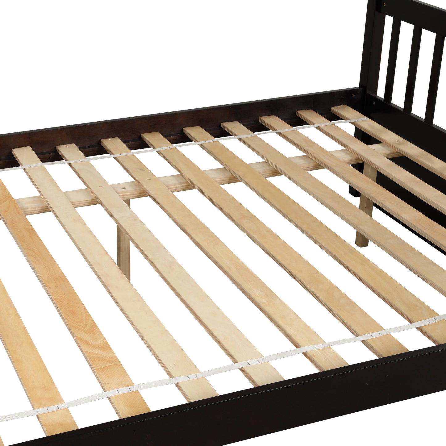 Espresso Rustic Full Size Bunk Bed Set with Trundle