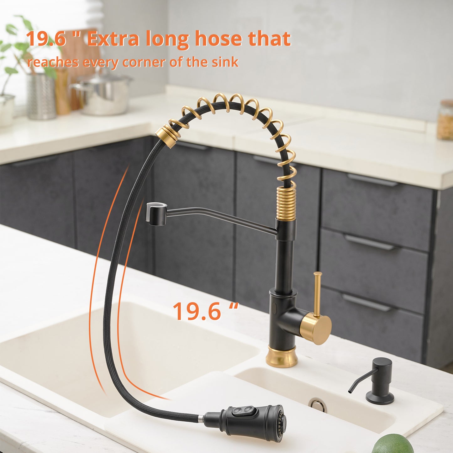 Touchless Kitchen Faucet,Hands Free Automatic Smart Kitchen Faucet