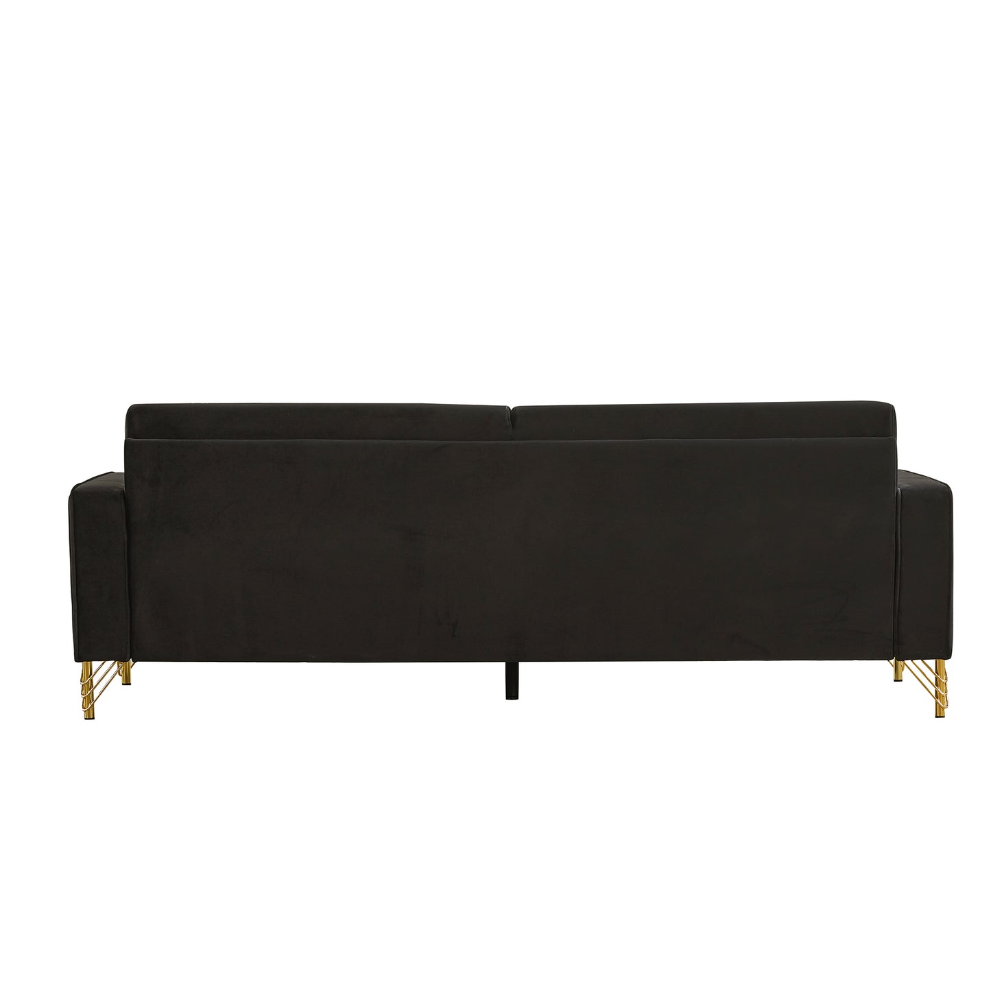 85.44 Luxurious Velvet Sofa with Gold Legs for Elegant Living Room