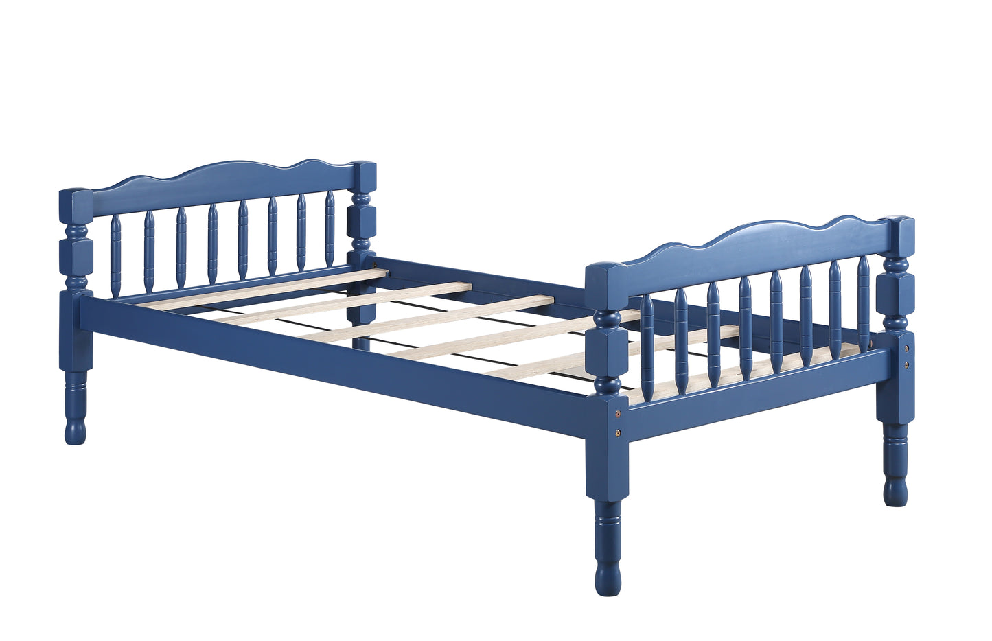 Rustic Deep Blue Twin Bunk Bed in Homestead Collection BD00865