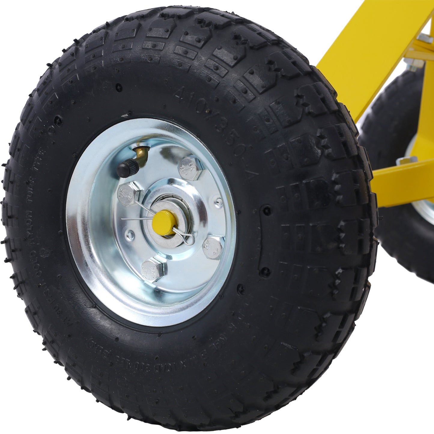 Trailer Dolly with Pneumatic Tires - 600 Lb. Maximum Capacity,Yellow color