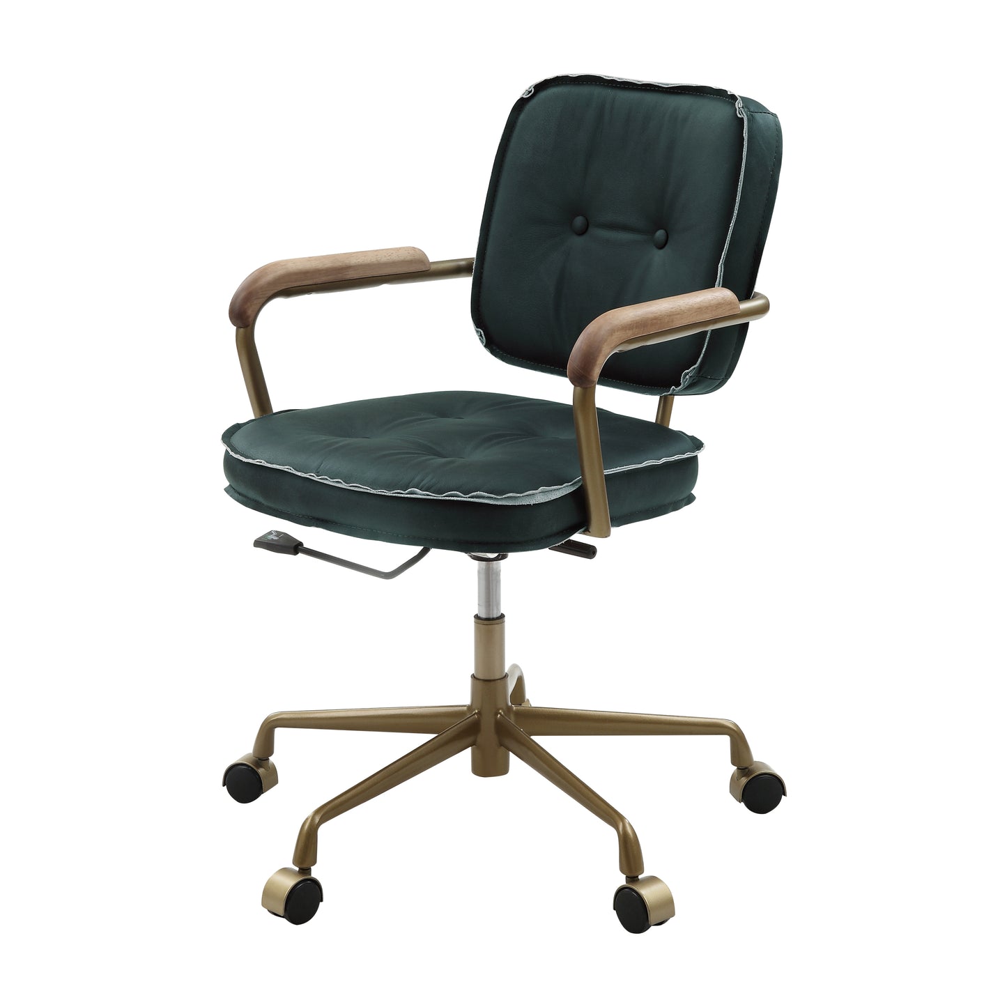 Siecross Office Chair, Emerald Green Leather 93171