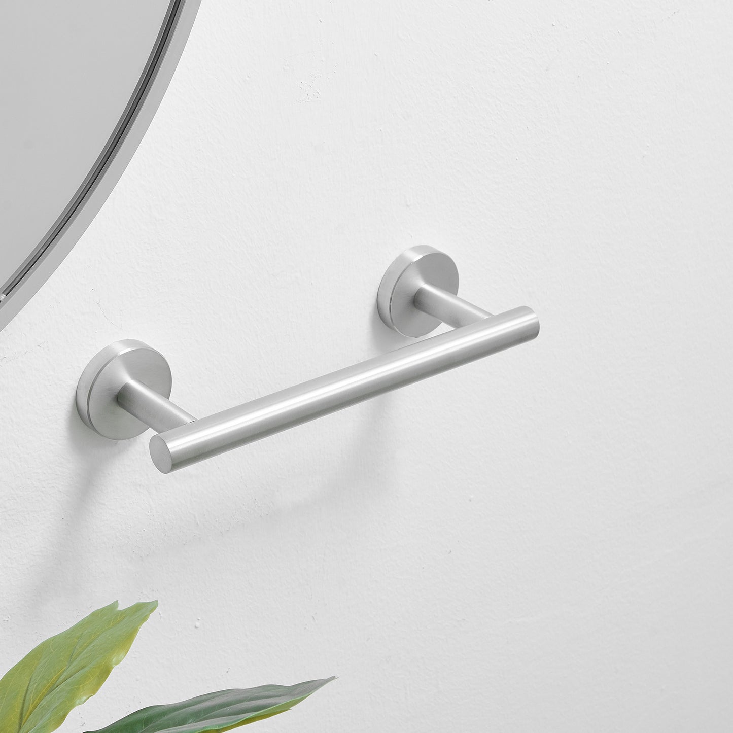 Elevate Your Bathroom with a Brushed Nickel Wall Mount Towel Bar and Toilet Paper Holder