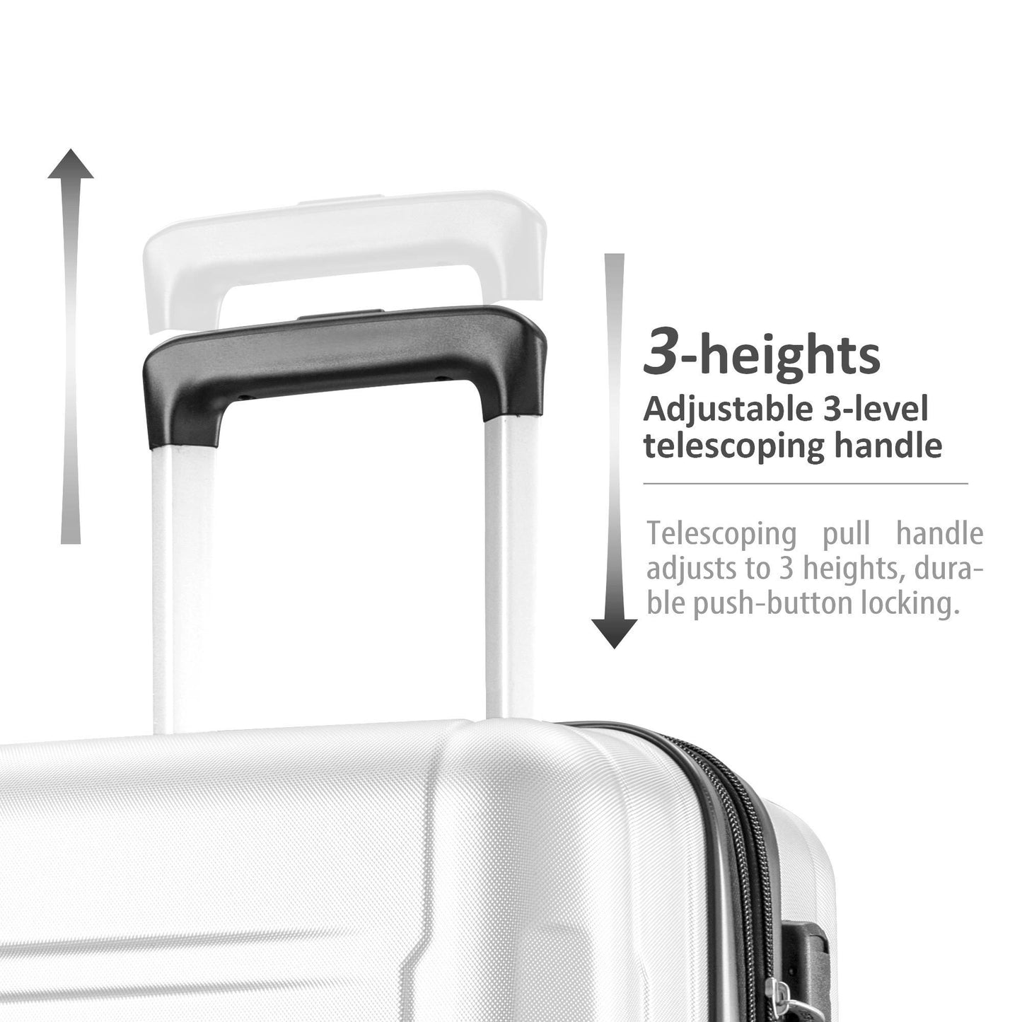 Expandable  Spinner Wheel 2 Piece Luggage Set ABS Lightweight Suitcase with TSA Lock 20inch+28inch