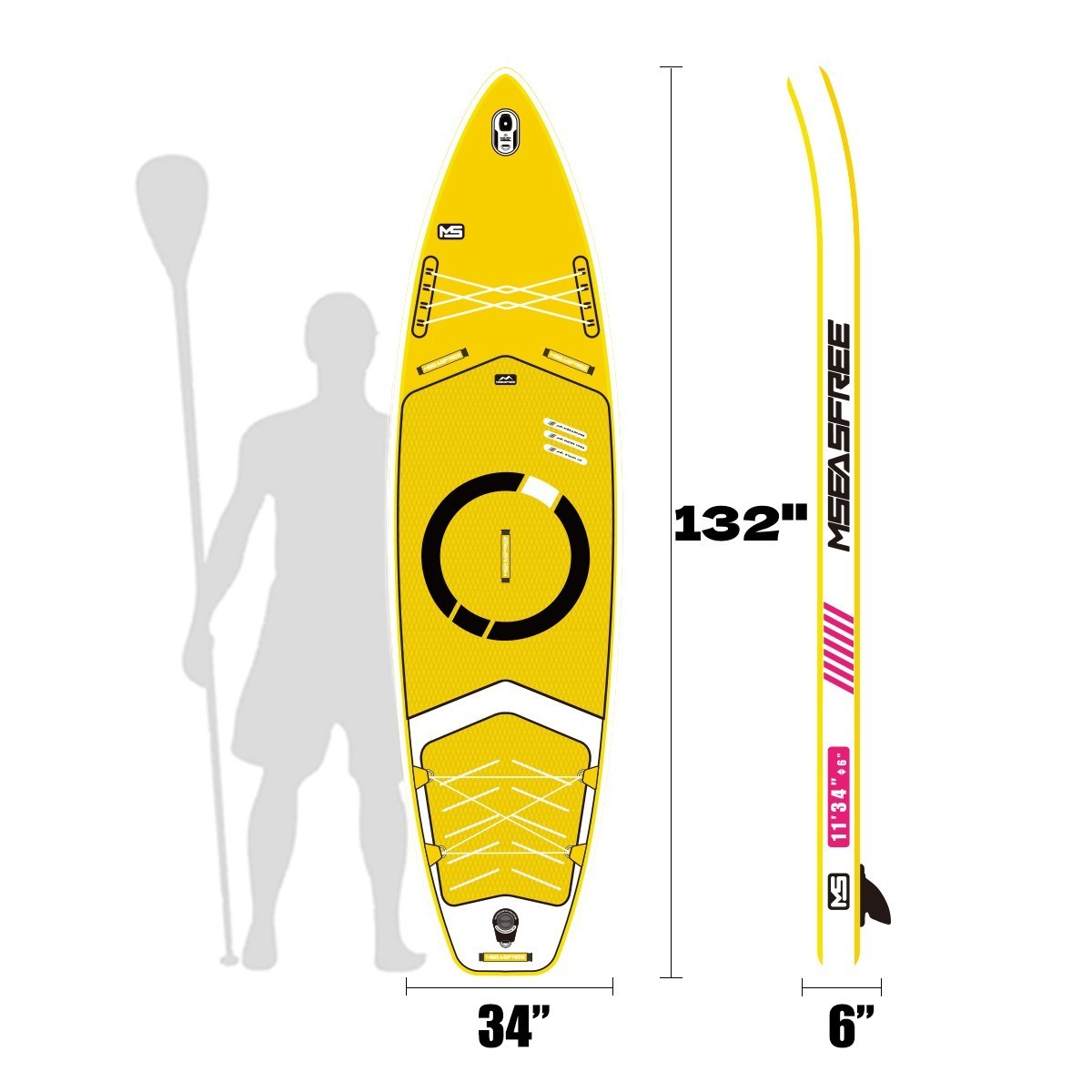 Inflatable Stand Up Paddle Board 11'x34"x6" With Accessories