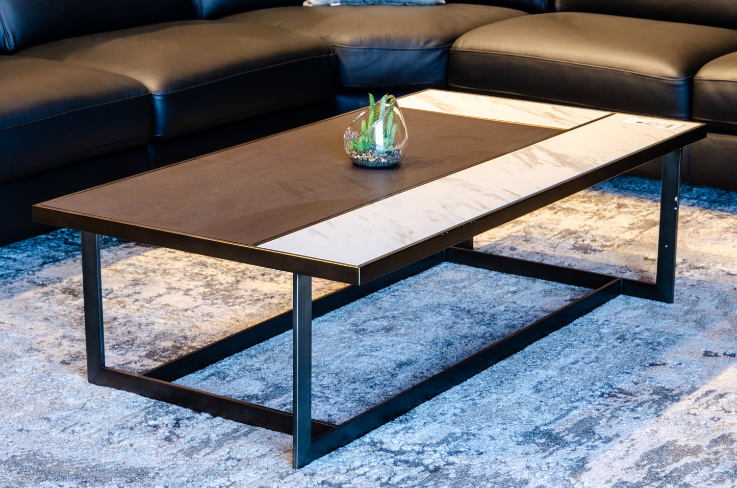 Elevate Your Living Space with the Ceramic & Walnut Coffee Table