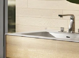 35'' Solid Surface Vanity Sink for Bathroom in White