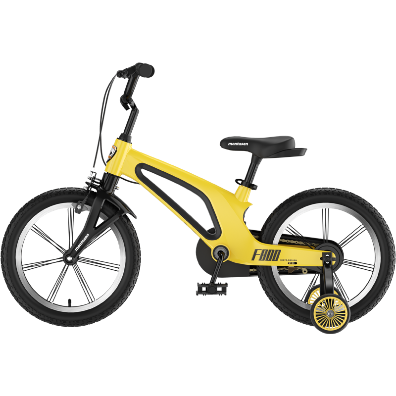 14" Kids Bike for Girls and Boys, Magnesium Alloy Frame with Auxiliary Wheel, Kids Single Speed Cruiser Bike.