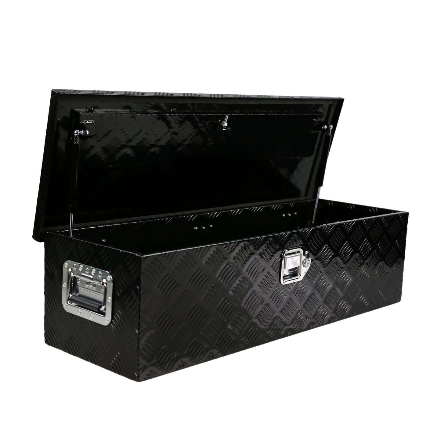 39 Inch Aluminum Truck Tool long Box, Gas Strut, Truck Bed Tool Box with Side Handle ,Lock and 2 Keys, Tool Storage Box for Truck,Trailer,Pickup (38.8"×12.8"×10.4")