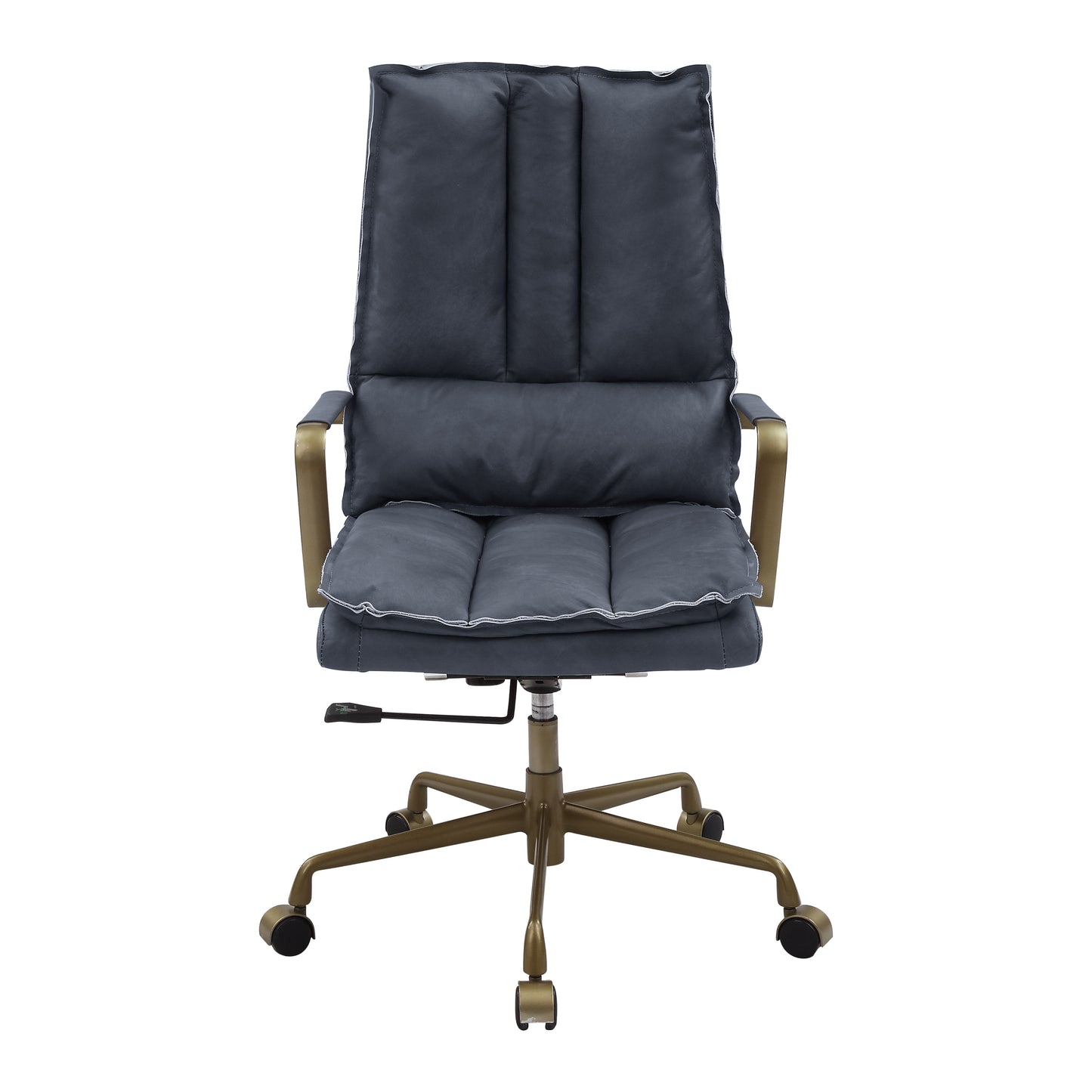 Tinzud Office Chair, Gray Leather 93165