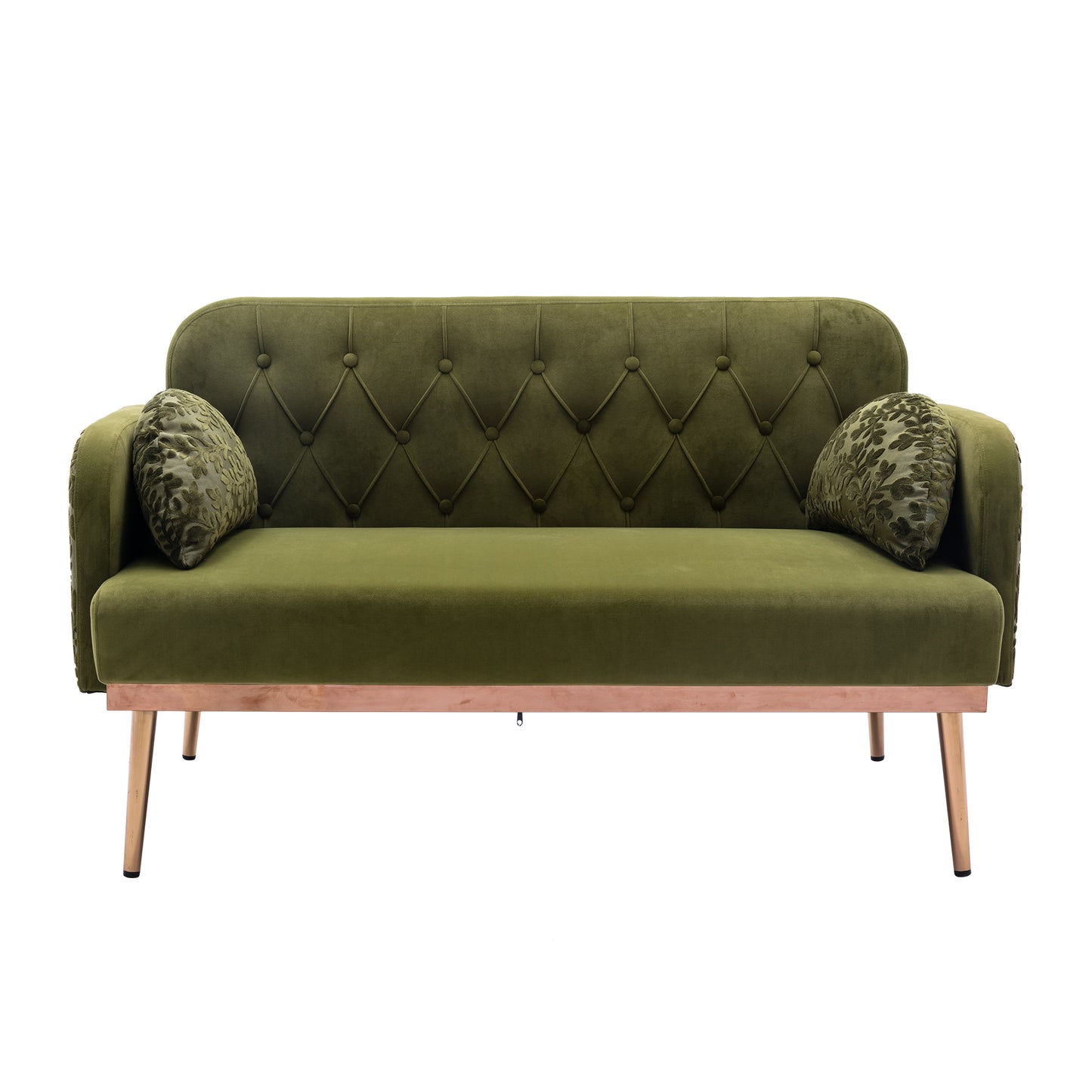 Velvet  Sofa , Accent sofa .loveseat sofa with metal feet