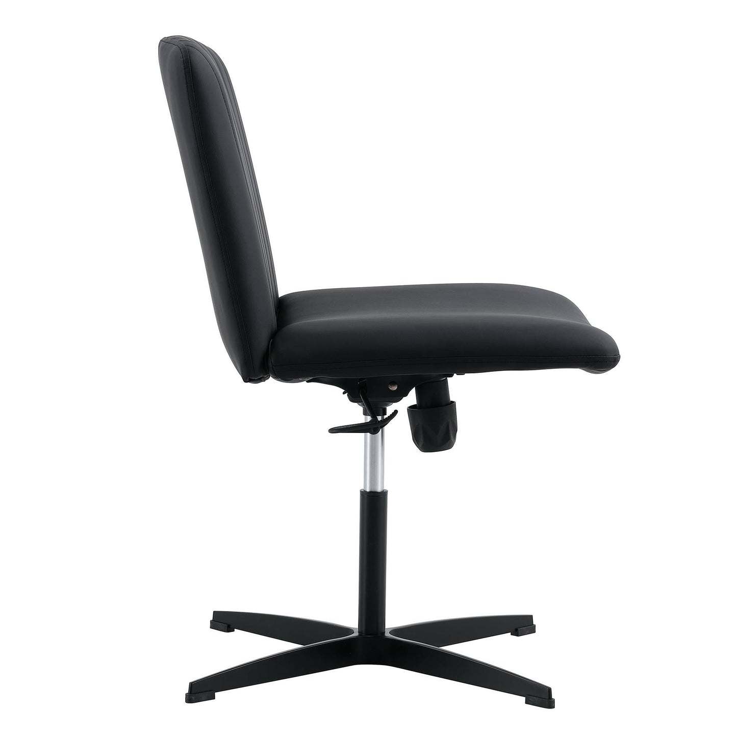 Black High Grade Pu Material. Home Computer Chair Office Chair Adjustable 360 ° Swivel Cushion Chair With Black Foot Swivel Chair Makeup Chair Study Desk Chair. No WheelsW115167391