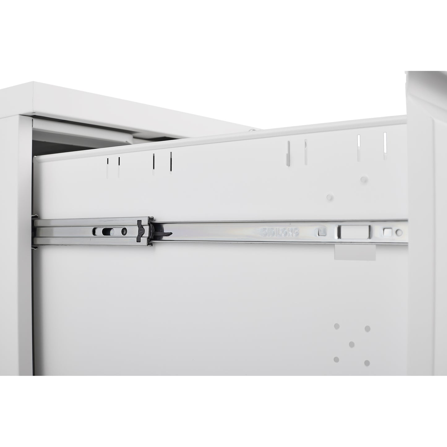 Black 2-Drawer Mobile File Cabinet with Secure Locking System