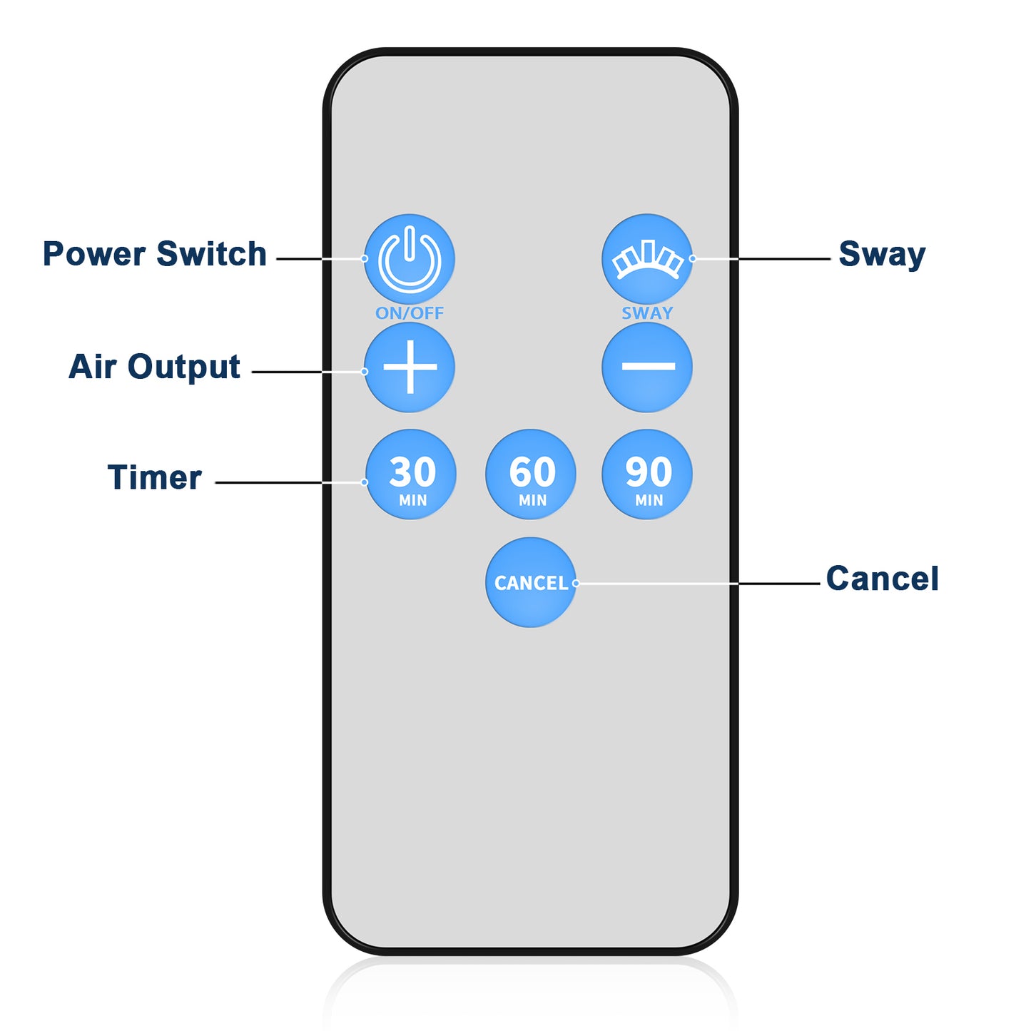 Sleek and Quiet 27 inch Bladeless Tower Fan with Remote Control