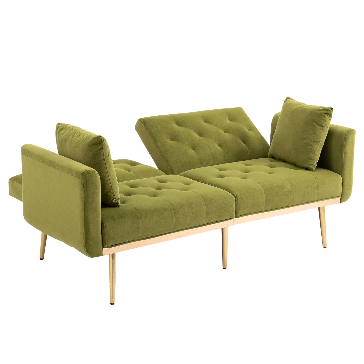 Velvet  Sofa , Accent sofa .loveseat sofa with metal  feet