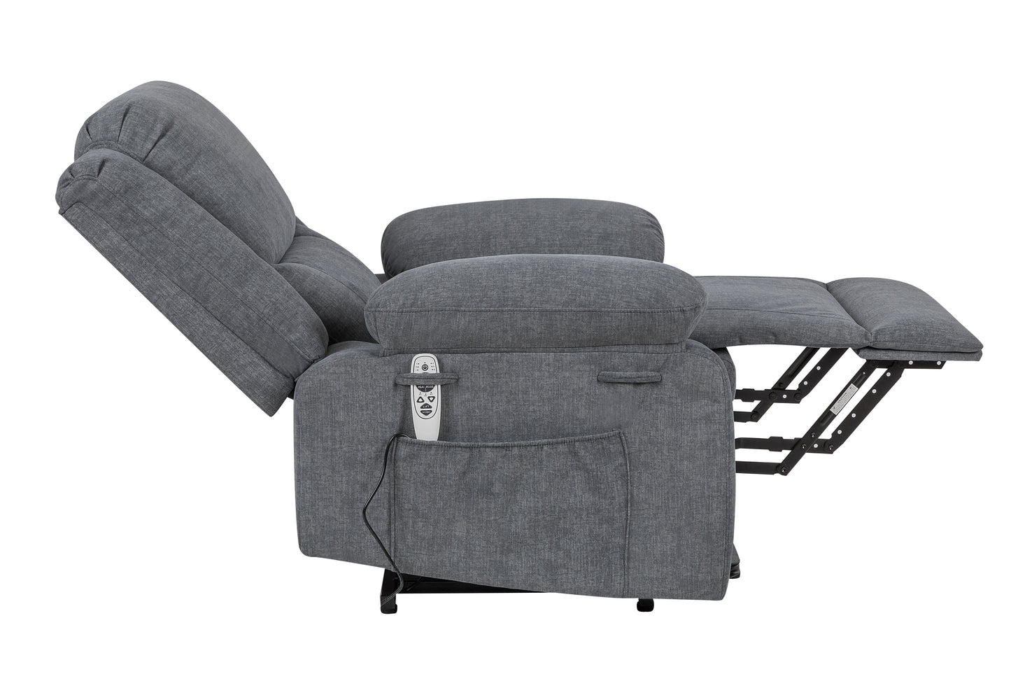 Electric Power Recliner Chair With Massage, Lumbar Heating, and Multi-function Lift, Adjustable Angle and Side Pocket