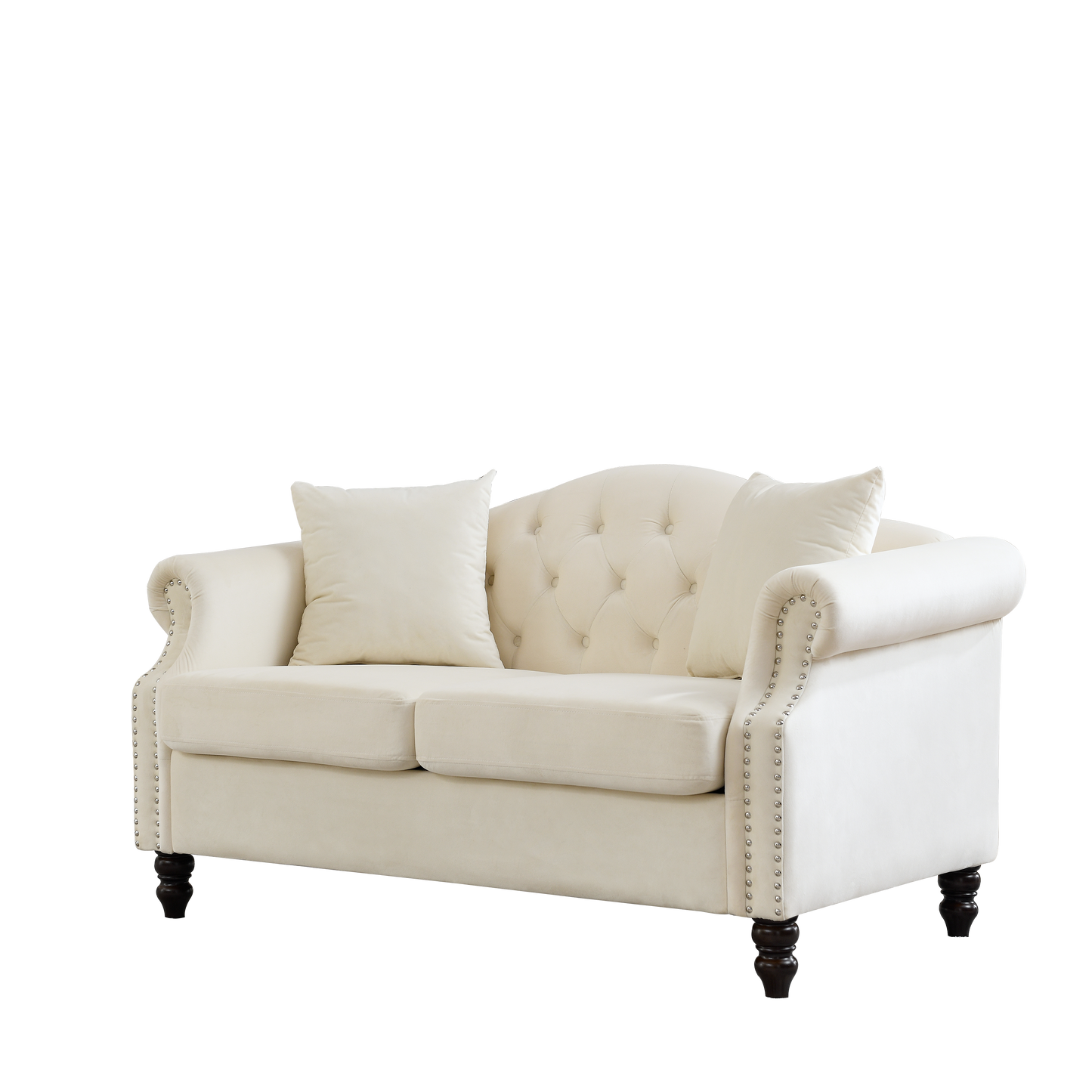 Beige Velvet 3-seater and 2-seater Combination Sofa