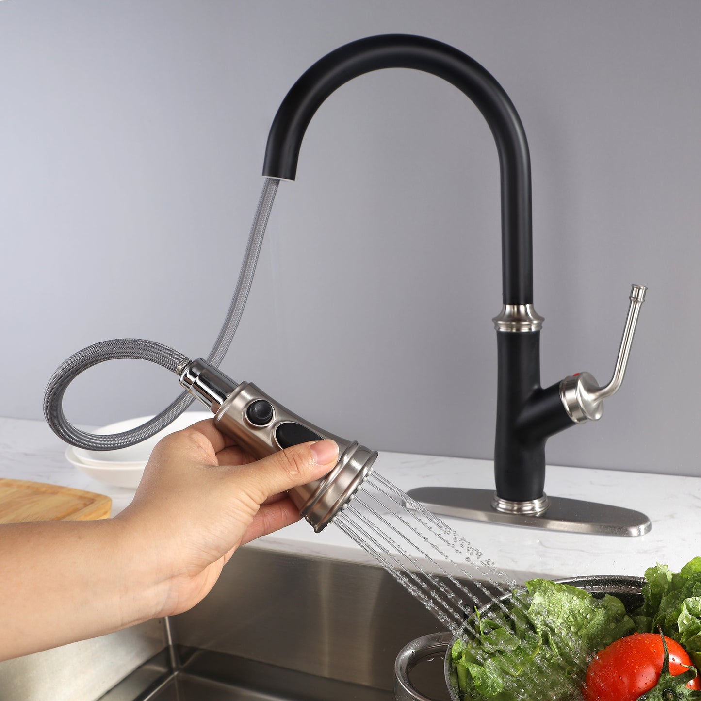 Kitchen Faucet with Pull Down Sprayer Modern Stainless Steel rv Kitchen Faucet