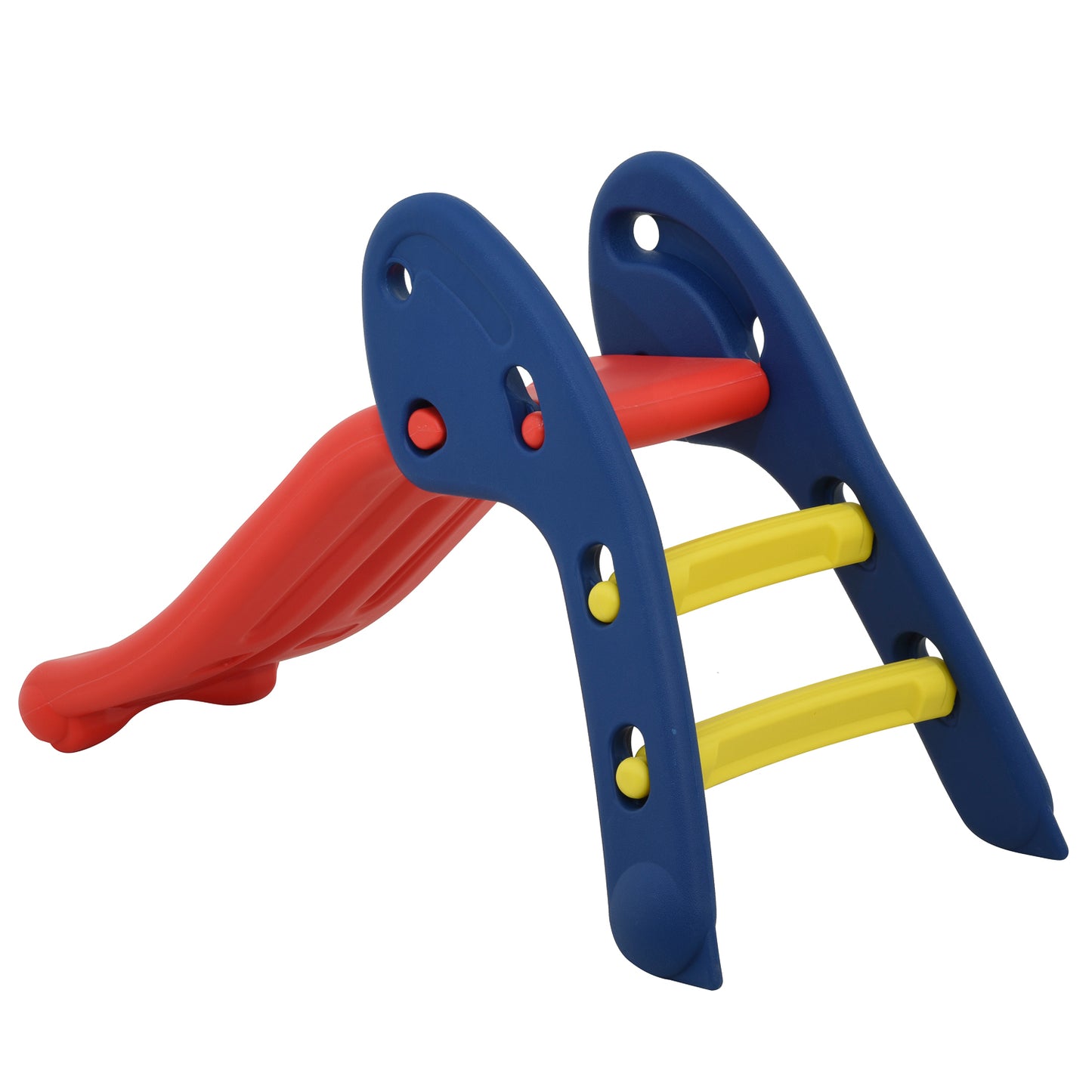 CE Approved Foldable Kids Plastic Slide - Blue Red Yellow