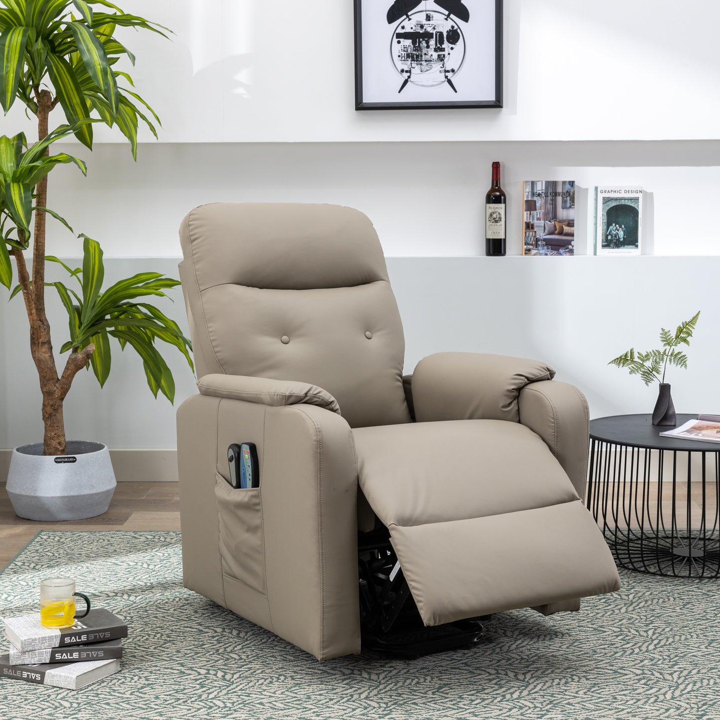 Electric Power Lift Massage Recliner Chair with Heating, Side Pocket, and Comfortable Design