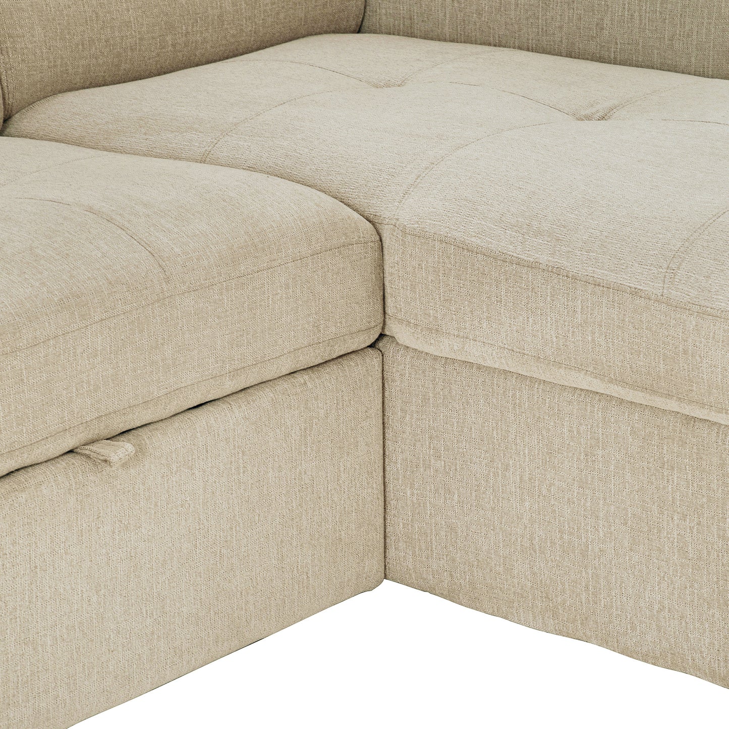 L-Shaped Sectional Sofa with Hidden Storage, Adjustable Headrest, Wireless Charging, and Cup Holders