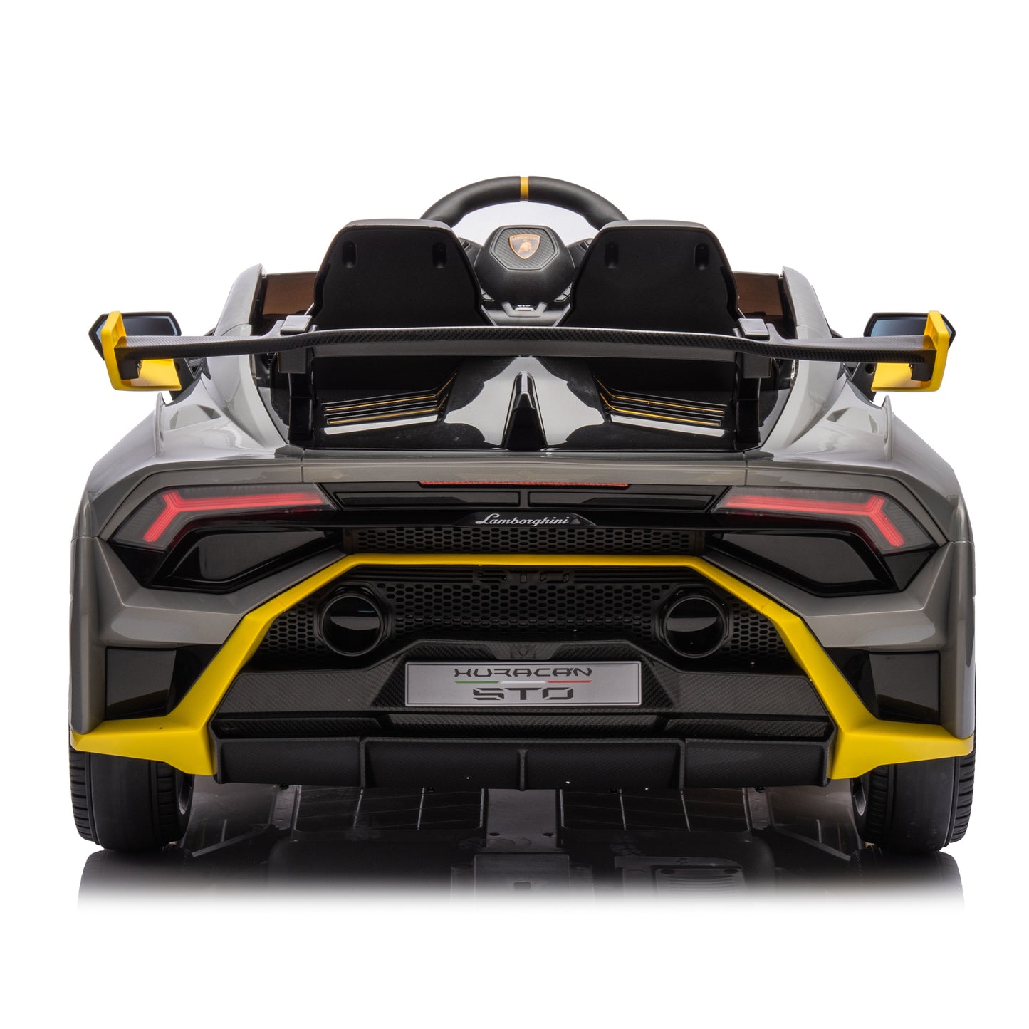 Lamborghini Huracan Sto 24V Kids Electric Ride-On Drift Car: Speeds 1.86-5.59 MPH, Ages 3-8, Foam Front Wheels, 360° Spin, LED Lights, Dynamic Music, Early Learning, USB Port, Drift Feature