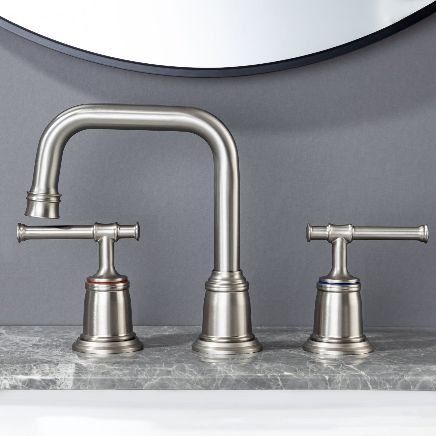 Widespread Bathroom Sink Faucet Set with Drain Assembly