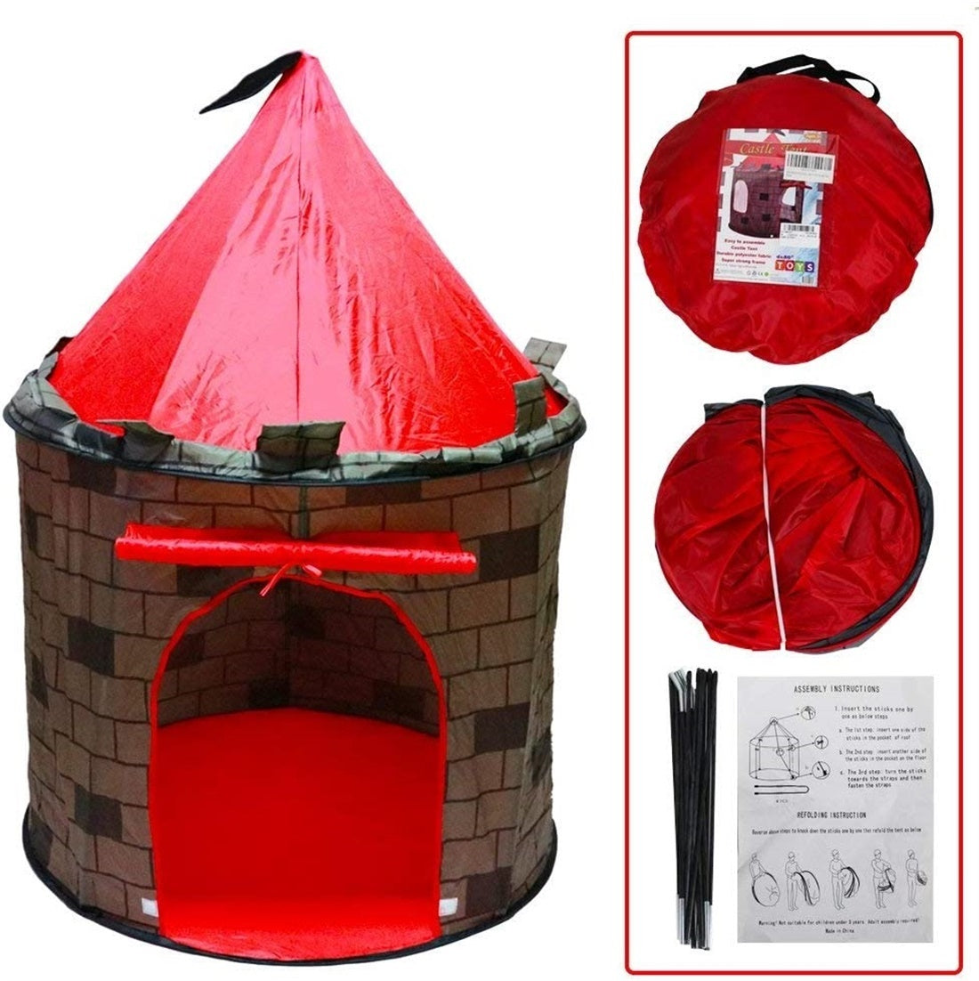 Princess Castle Play Tent with Ocean Ball and Pop-Up Feature for Kids